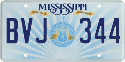 MS license plate BVJ344