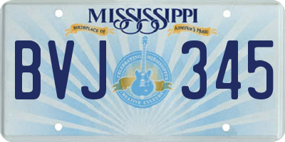 MS license plate BVJ345
