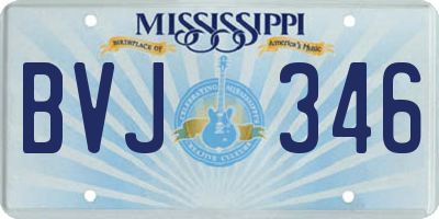 MS license plate BVJ346