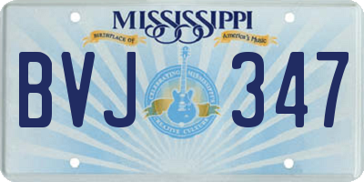 MS license plate BVJ347