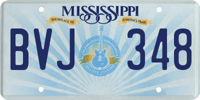 MS license plate BVJ348