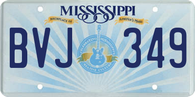 MS license plate BVJ349