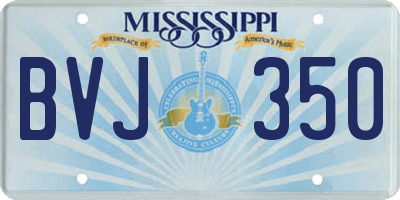 MS license plate BVJ350