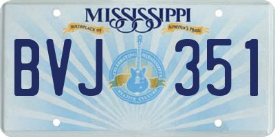 MS license plate BVJ351