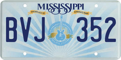 MS license plate BVJ352