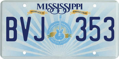 MS license plate BVJ353