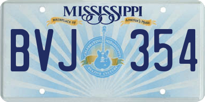 MS license plate BVJ354