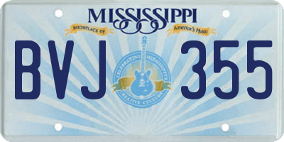 MS license plate BVJ355