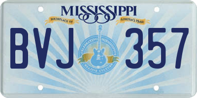 MS license plate BVJ357