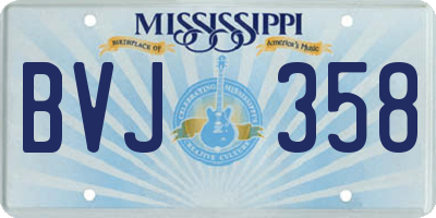 MS license plate BVJ358
