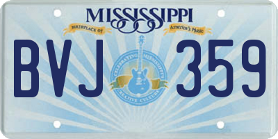 MS license plate BVJ359