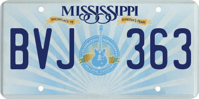 MS license plate BVJ363