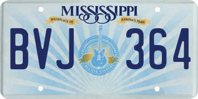 MS license plate BVJ364