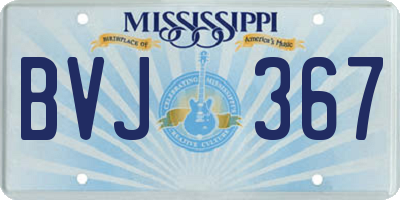 MS license plate BVJ367