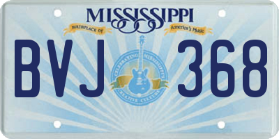 MS license plate BVJ368