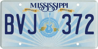 MS license plate BVJ372