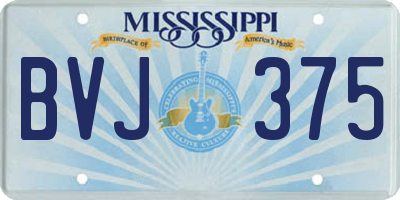MS license plate BVJ375