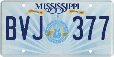 MS license plate BVJ377