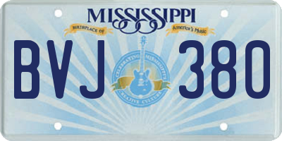 MS license plate BVJ380