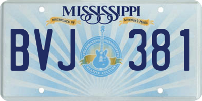 MS license plate BVJ381
