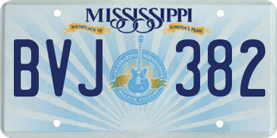 MS license plate BVJ382