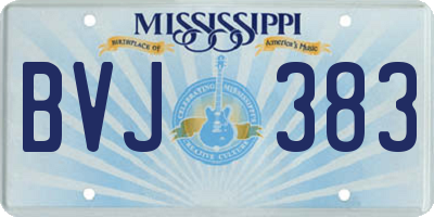 MS license plate BVJ383