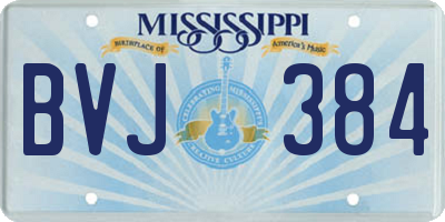 MS license plate BVJ384
