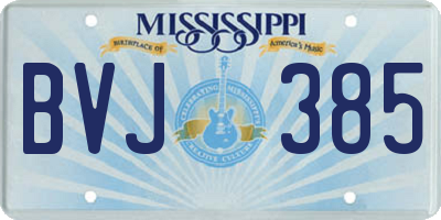 MS license plate BVJ385