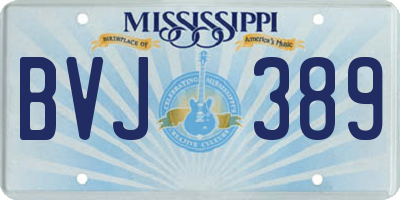 MS license plate BVJ389