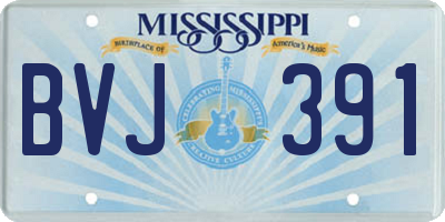 MS license plate BVJ391