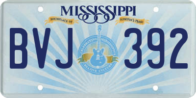 MS license plate BVJ392