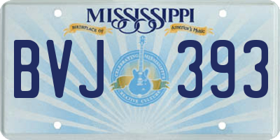 MS license plate BVJ393