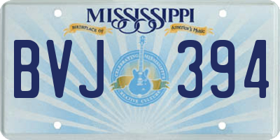 MS license plate BVJ394