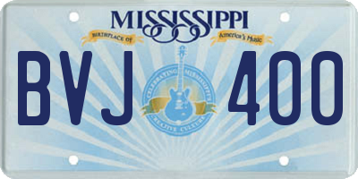 MS license plate BVJ400