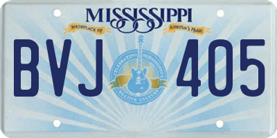 MS license plate BVJ405