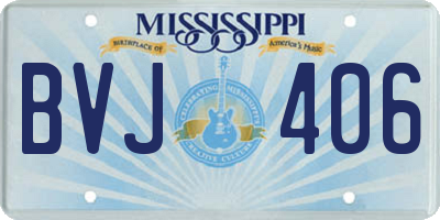 MS license plate BVJ406