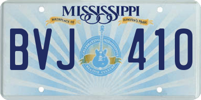 MS license plate BVJ410