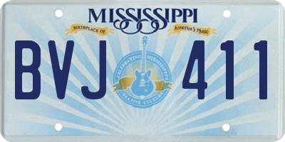 MS license plate BVJ411