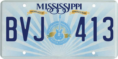 MS license plate BVJ413