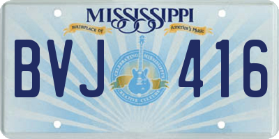 MS license plate BVJ416