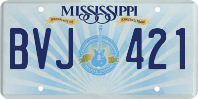 MS license plate BVJ421