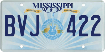 MS license plate BVJ422