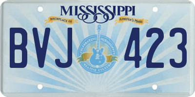 MS license plate BVJ423