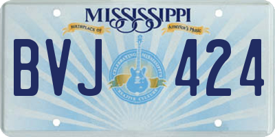MS license plate BVJ424