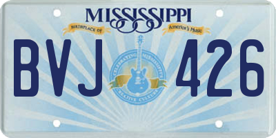 MS license plate BVJ426