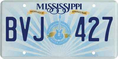 MS license plate BVJ427
