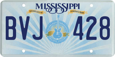 MS license plate BVJ428