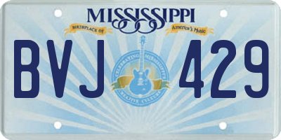 MS license plate BVJ429