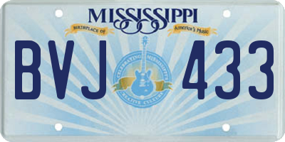 MS license plate BVJ433