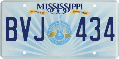 MS license plate BVJ434